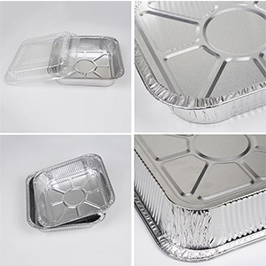 8 x 8 Inch Square Aluminum Foil Pan with Cover